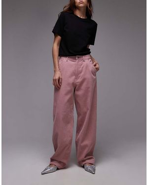 ARKET Amber Cord Barrel Leg Trousers - Pink
