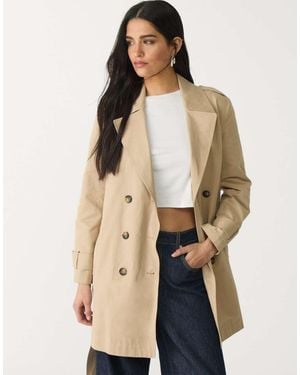 Stradivarius Trench Color Pietra Con Cintura - Neutro
