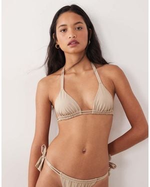 Free Society Triangle Bikini Top - Brown