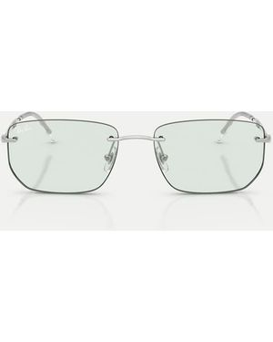 Ray-Ban Rb3768 Transitions Colour Touch Lenses Irregular Sunglasses With Photochromic Lens - Metallic