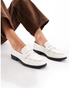 SEQWL Hershe Ruched Loafers - White