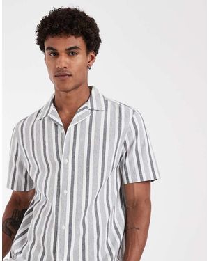 ASOS Regular-Fit Gestreept Overhemd - Wit