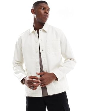 New Look – hemdjacke aus twill - Natur