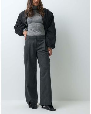 ASOS Broek Met Lage Taille En Barrel-Pijp - Grijs