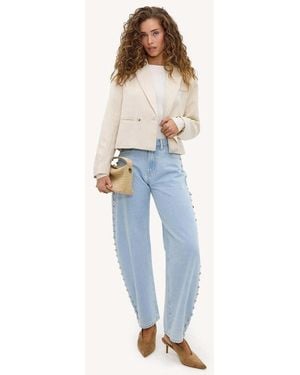 Loavies Chasing Cider Skies Balloon Jeans With Studs - Blue