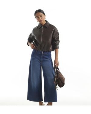 River Island Clean Culotte Jeans - Blue