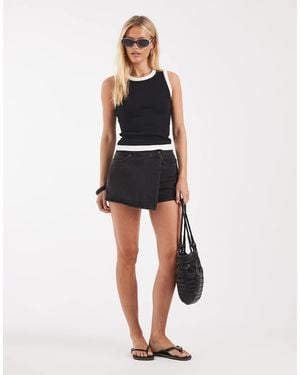 Levi's Falda Pantalón Negra-Negro