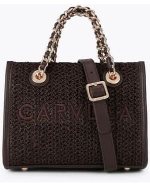Carvela Kurt Geiger Sorrento Mirco Raffia Cross Body - Brown