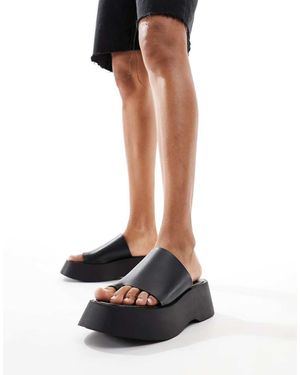 Pull&Bear Muiltjes Met Plateauzool - Wit