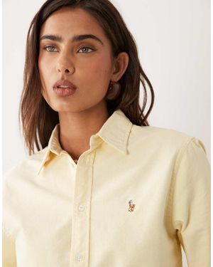 Polo Ralph Lauren Icon Logo Classic Fit Oxford Shirt - Natural