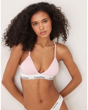 Calvin Klein – modern cotton – leicht gefüttertes triangel-bustier - Pink