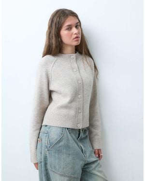 Collusion 90s Knit Cardigan - White
