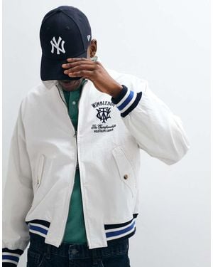 Polo Ralph Lauren Wimbledon Capsule Embroidered Script Logo Back Print Jacket - White