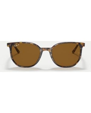 Ray-Ban Elliot Occhiali Da Sole Squadrati Polarizzati Con Lenti Marroni - Neutro