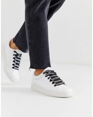 Juicy Couture Leather Lace Up Sneakers - White