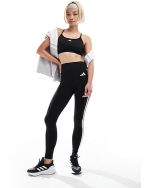 adidas Originals Adidas Training Essentials 3 Stripe Full Length leggings - Black