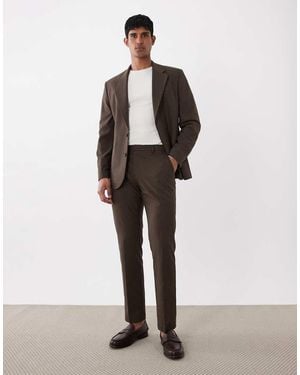 ASOS Slim Suit Trousers - Brown