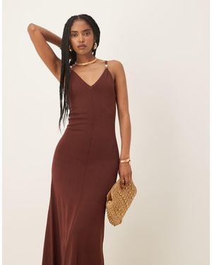 Pretty Lavish Connie V-neck Beaded Knit Maxi - Purple