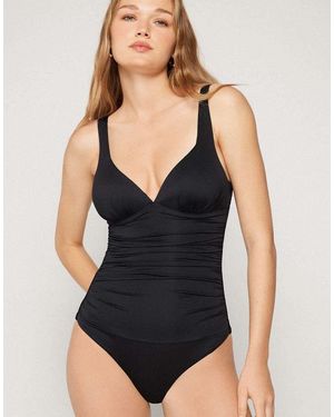 Tezenis Padded One-Piece Triangle Swimsuit - Black