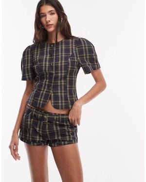 Lioness Afterglow Cotton Rich Belt Detail Mini Short Co-ord - Black