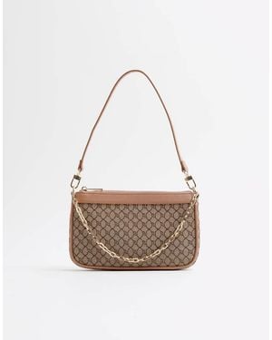 River Island Schoudertas Met Monogram - Wit