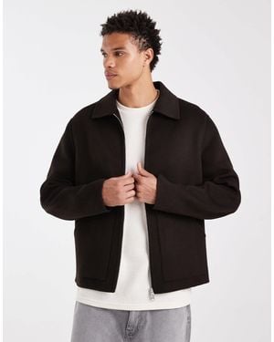 ARKET Wool Rich Double Layer Workwear Jacket - Black