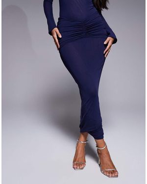 Ruched & Ready Gonna Lunga Fasciante - Blu