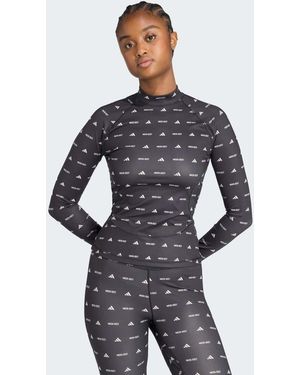 adidas Camiseta Negra Y Color Maravilla Ajustada De X Moon Boot-Negro - Gris