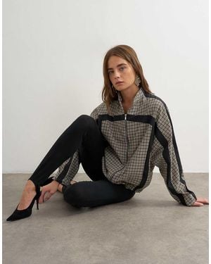 TOPSHOP Co-Ord Technische Top Met Lange Mouwen En Rits - Zwart
