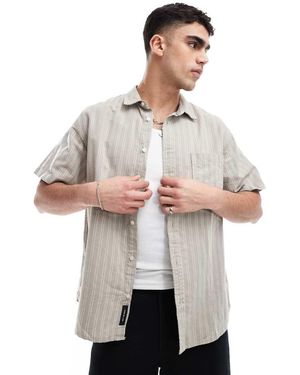 Vans Lawson Stripe Short Sleeves Woven - Natural