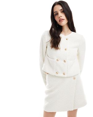 4th & Reckless Boucle Boxy Jacket Co-Ord - White