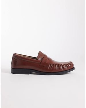 Calvin Klein Leather Loafers - Brown