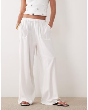 Mango Teen Straight Pants - White