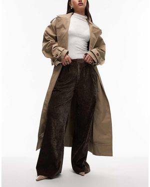 ASOS Textured Velvet Tailored Wide Leg Trouser - White