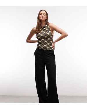 Noisy May Linen Mix Trousers - Black