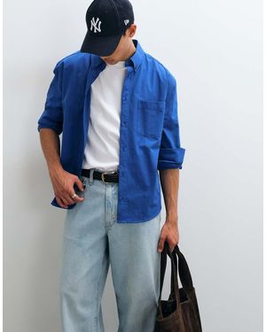 ASOS Relaxed Poplin Overhemd - Blauw