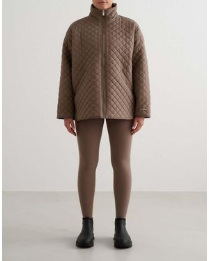 Aim'n Nougat Oversized Quilted Jacket - Natural