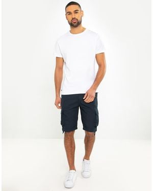 Threadbare Cotton 'Manchester' Cargo Shorts - Blue
