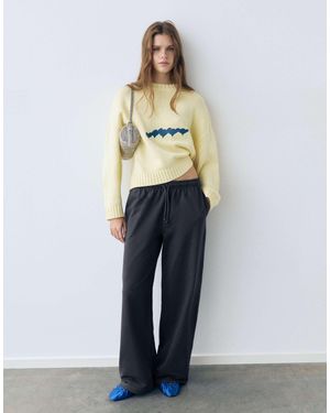 Pull&Bear Jogger mit weitem bein - Weiß