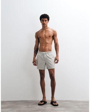 Jack & Jones Seersucker Stripe Swim Shorts - White