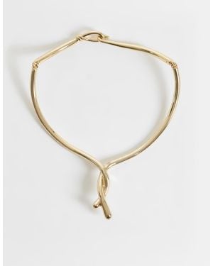 Mango Ketting Met Gedraaide Schakel - Wit