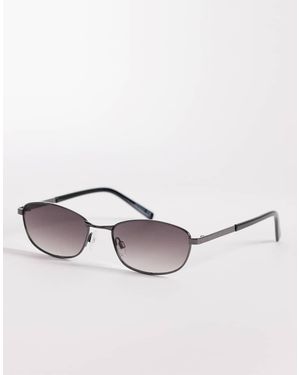 ASOS Rectangle Metal Sunglasses - Metallic
