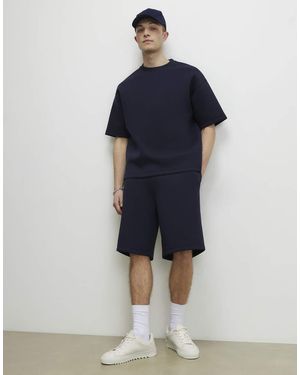 River Island Oversized Premium Cotton Blend T-Shirt - Blue