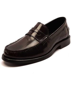 OFF THE HOOK 'Monro' Loafer Formal/Casual Slip-On Leather Shoes - Black