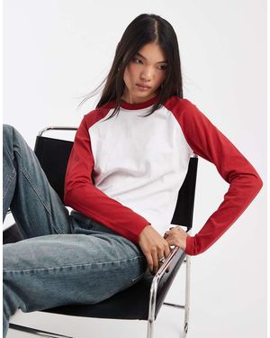 JJXX Long Sleeve Raglan Top - Red