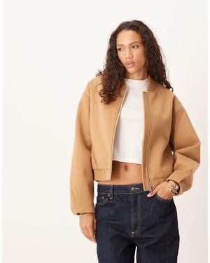 Jdy Heavy Weight Textured Bomber - Blue