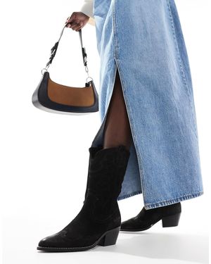 OFF THE HOOK – soho – kniehohe cowboystiefel aus leder - Blau