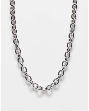 Ed Hardy T Bar Cunky Cable Chain Necklace - Metallic