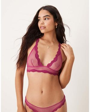 Free People Sujetador Largo Midweek De (Parte De Un Conjunto)-Rosa - Rojo