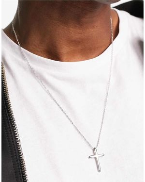 FADED FUTURE Collana Con Pendente A Croce - Bianco